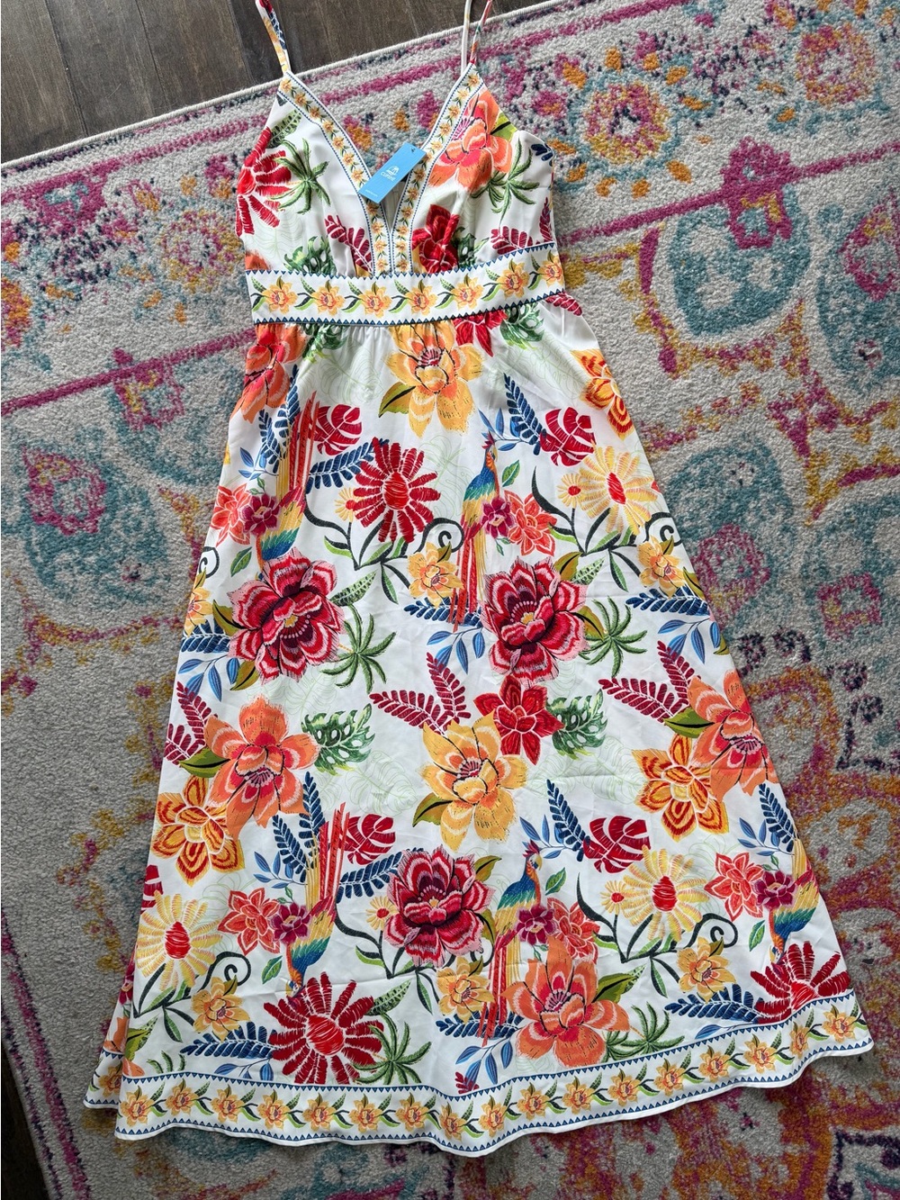 Cupshe vibrant oasis tropical maxi dress